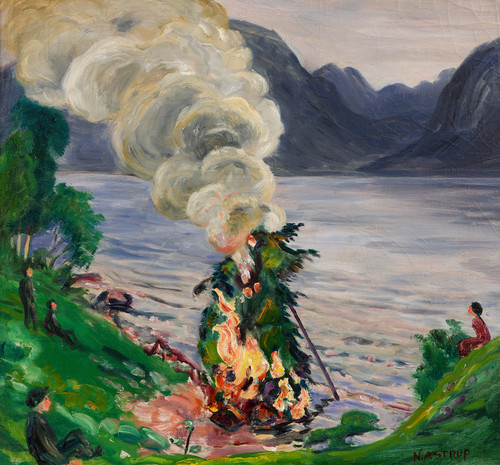 St.Hans bonfire by Jølstervannet