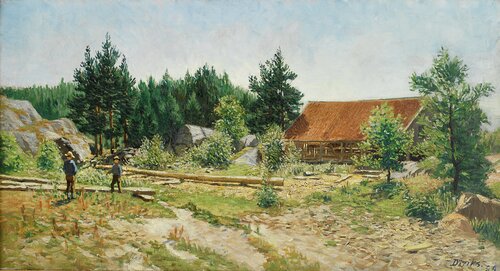 Sommerlandskap fra Fevik 1889