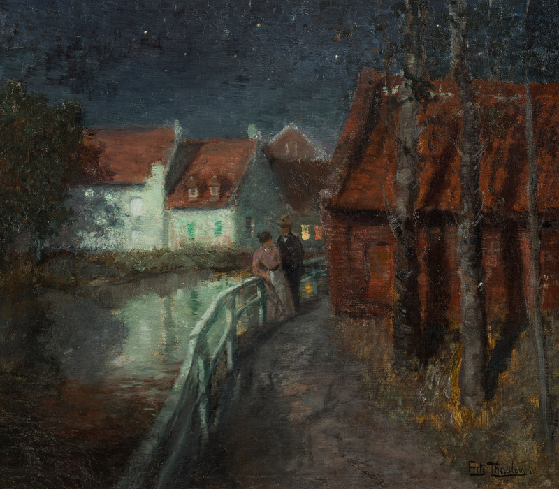 Thaulow, Frits (1847-1906), Aftenstemning, Amiens