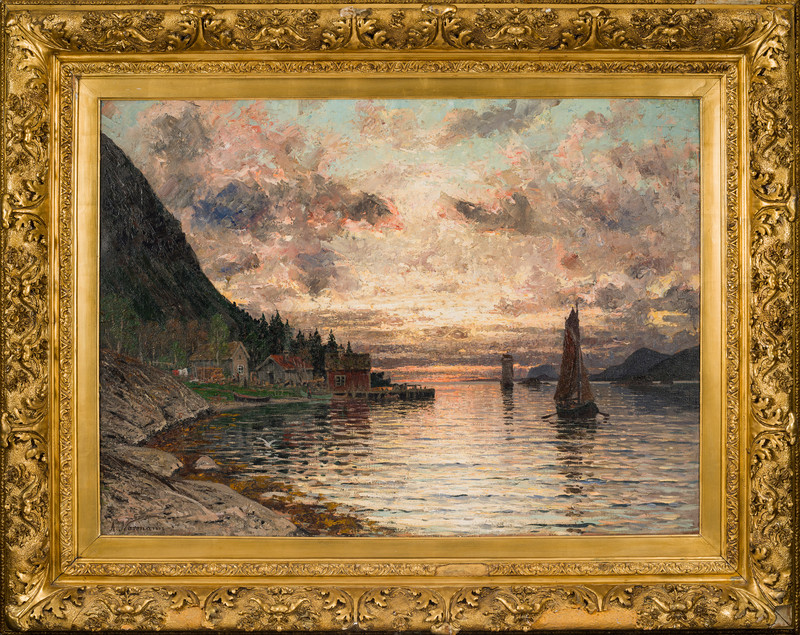 Normann, Adelsteen (1848-1918), Soloppgang ved kysten