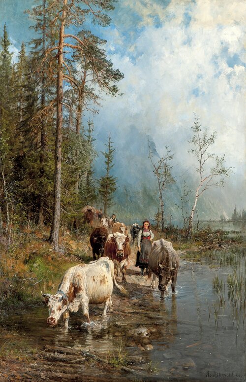 Cows by a Wading Place 1887