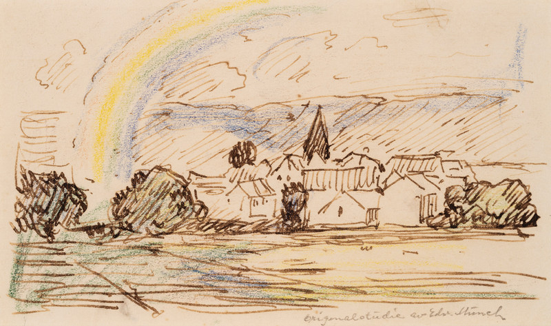 Munch, Edvard (1863-1944), Husklynge og regnbue (ca. 1930/35)