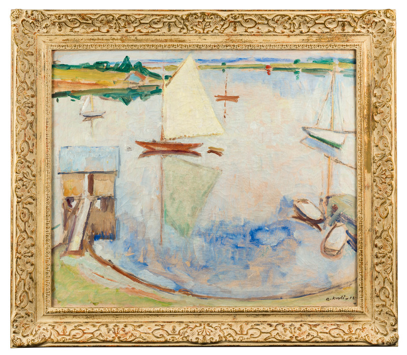 Kavli, Arne (1878-1970), In the Harbour 1913