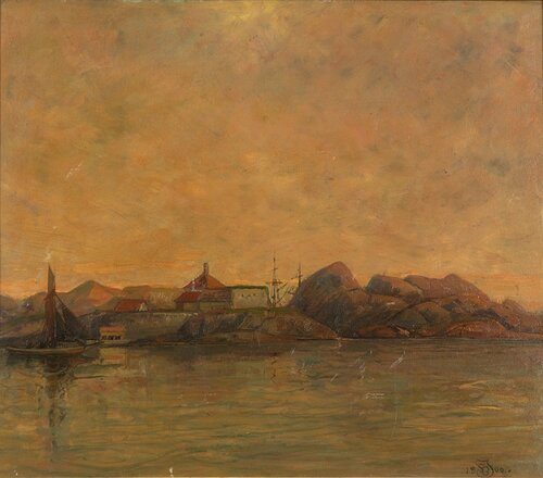 Fra Citadeløya i Fredriksvern 1900