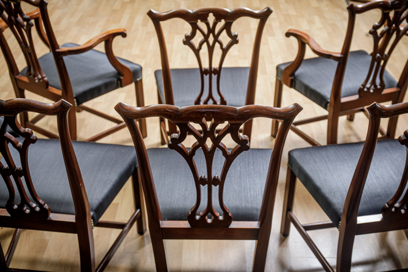 10+2 Chippendale-stil stoler, 1900-talls