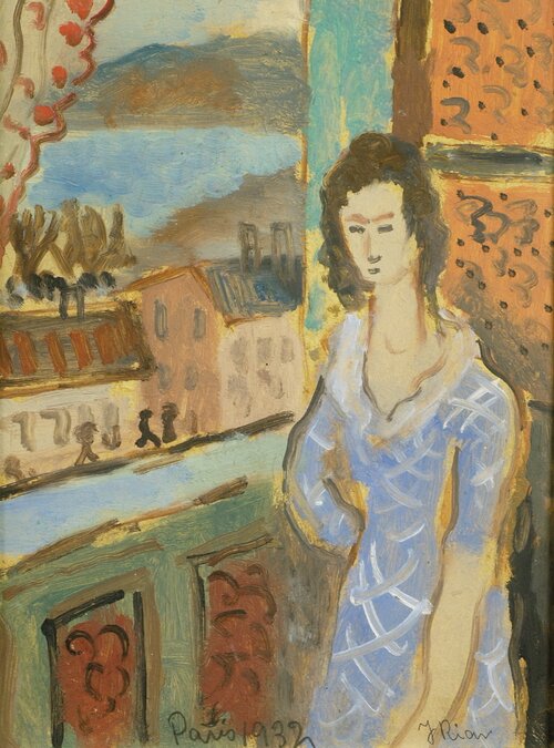 Kvinne ved vindu Paris 1932
