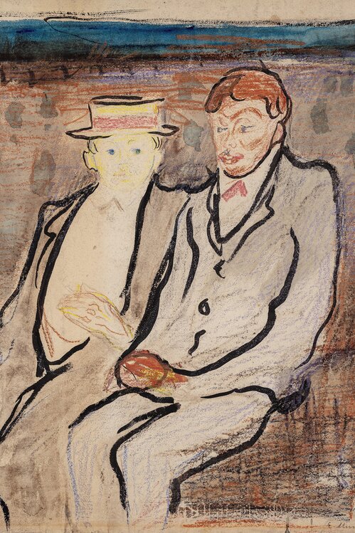 Munch, Edvard, To sittende menn, 1905-1908