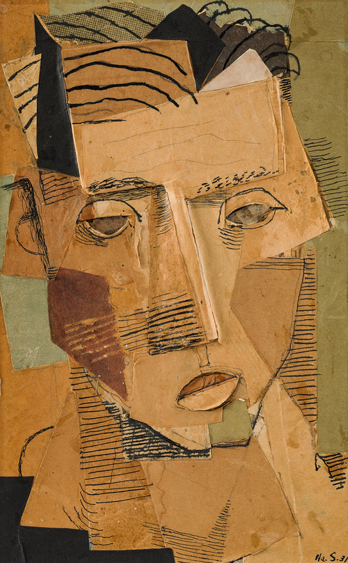 Selvportrett i collage 1931