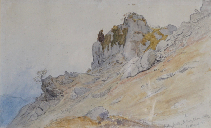 Gude, Hans Fredrik (1825-1903), Fjellstudie 1863