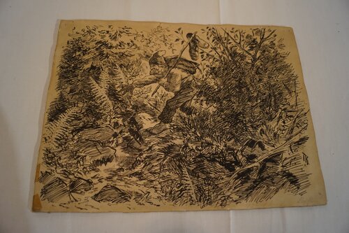 Kittelsen, Theodor, Sluttvignet til Lasse min dreng , 1887