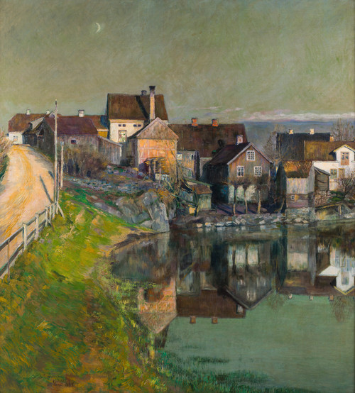Sømme, Jacob (1862-1940), Landskap. Fra Hølen 1904