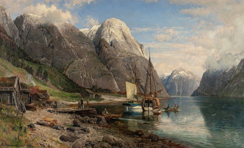 Fjord Landscape with People 1896