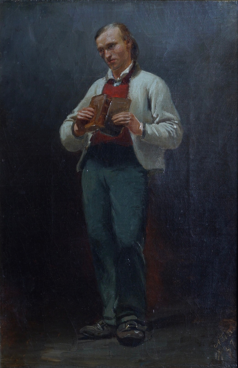 Tilskrevet Tidemand, Adolph (1814-1876), Studie etter Haugianerne 1847