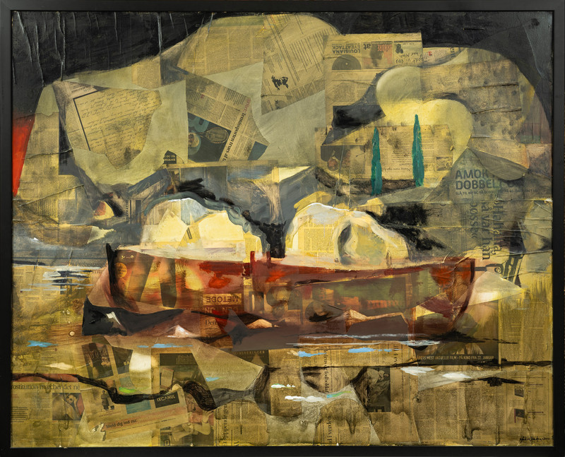 Bleken, Håkon (1929-2025), Båt og to hoder 2016