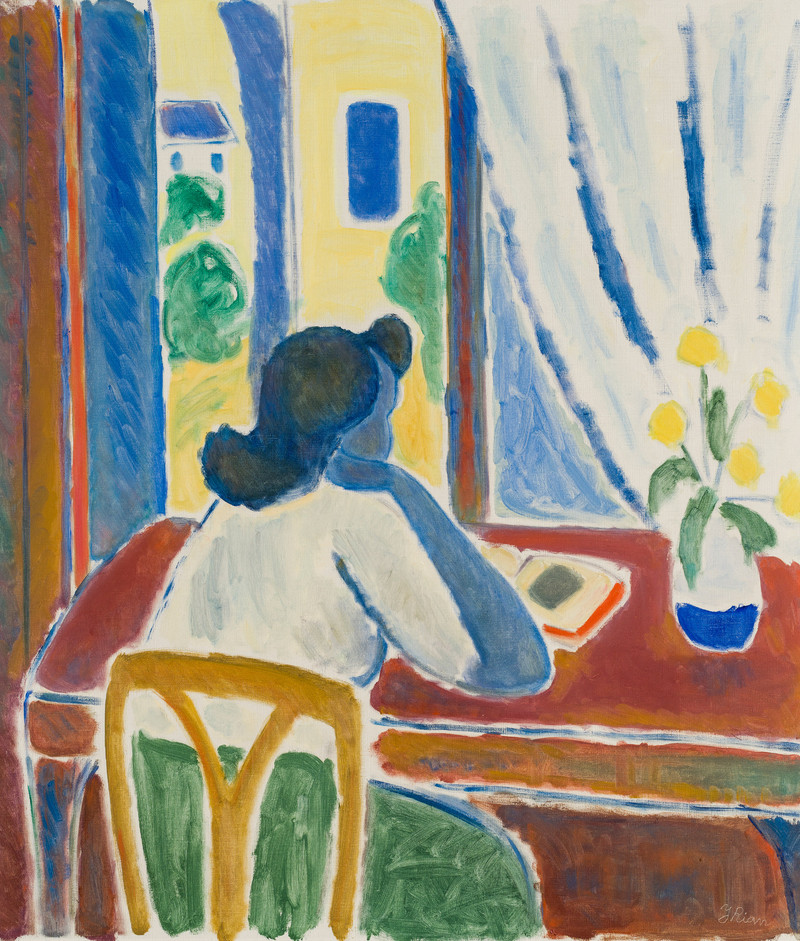 Rian, Johs. (1891-1981), Kvinne i interiør