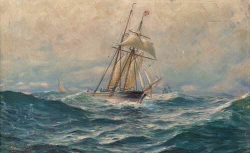 Slørende seilskip 1898
