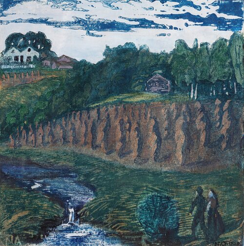 Astrup, Nikolai, Liten kornstaur, Ca. 1904