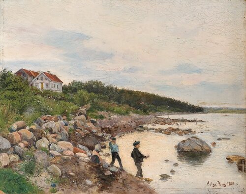 Strandparti fra Åsgårdstrand 1886