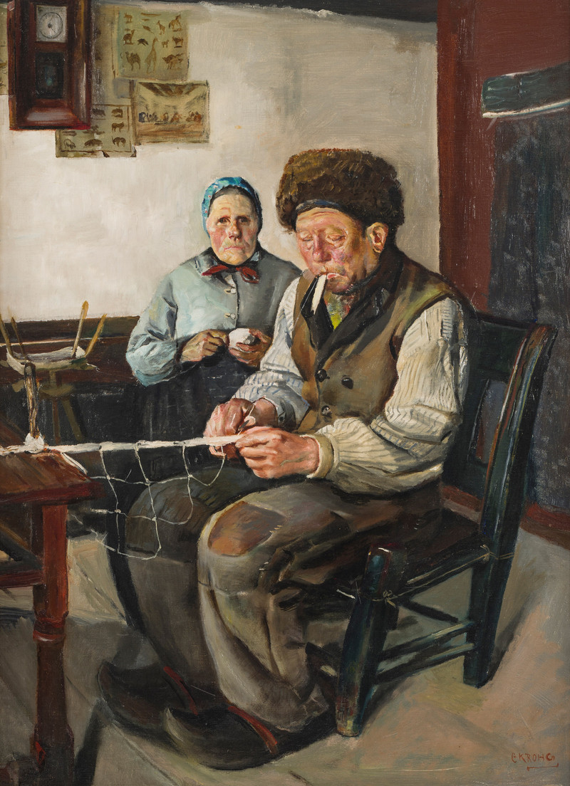 Krohg, Christian (1852-1925), Garnbinderen II