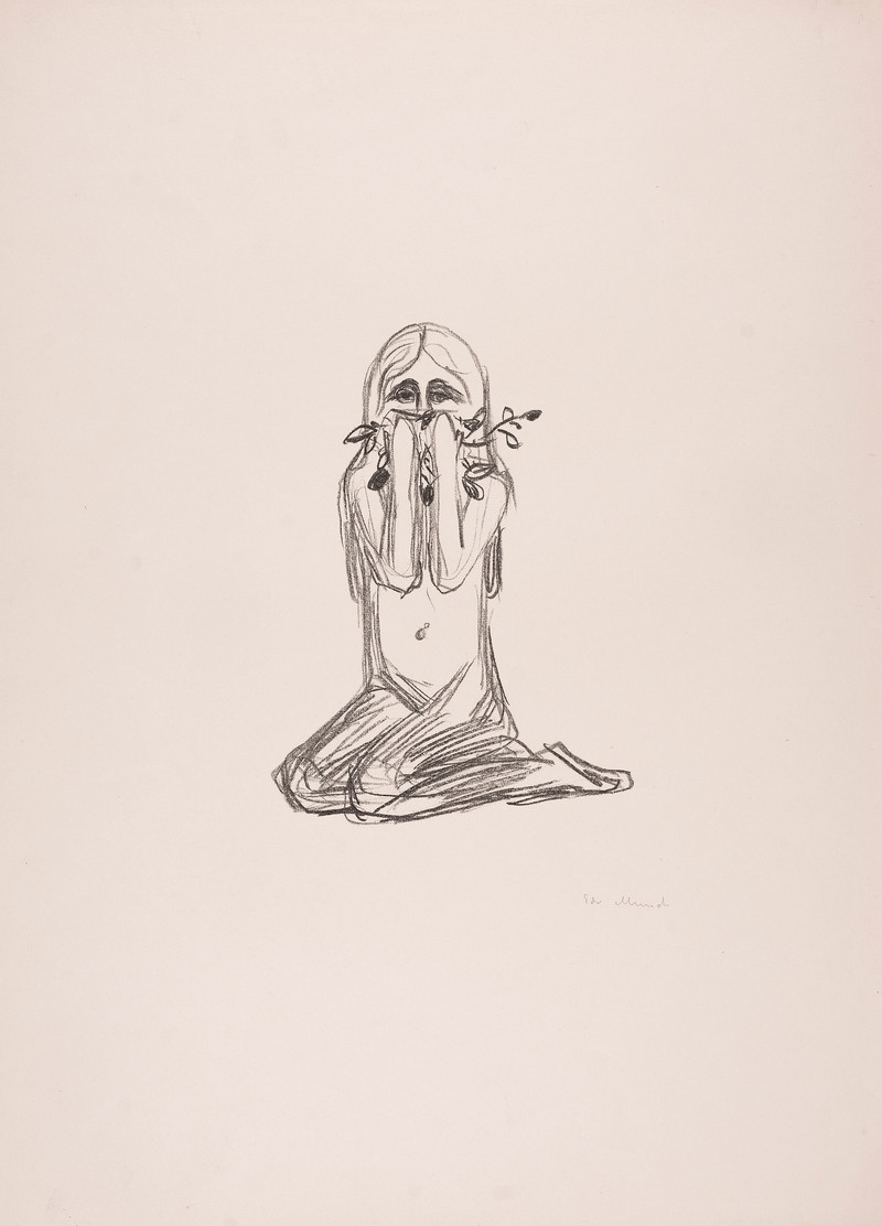 Munch, Edvard (1863-1944), Solgt som kat. 1: Omega og blomsten (1908-09)*