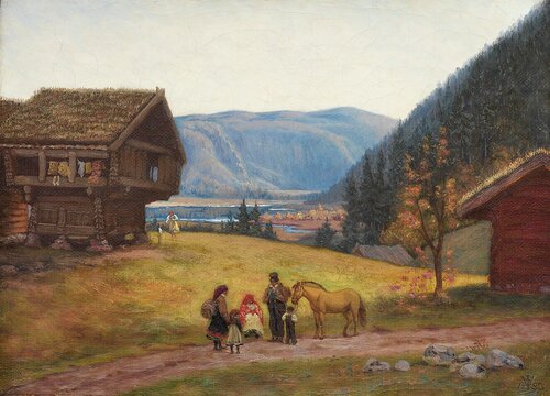 Ved Sandnesfjorden i Setesdalen 1883