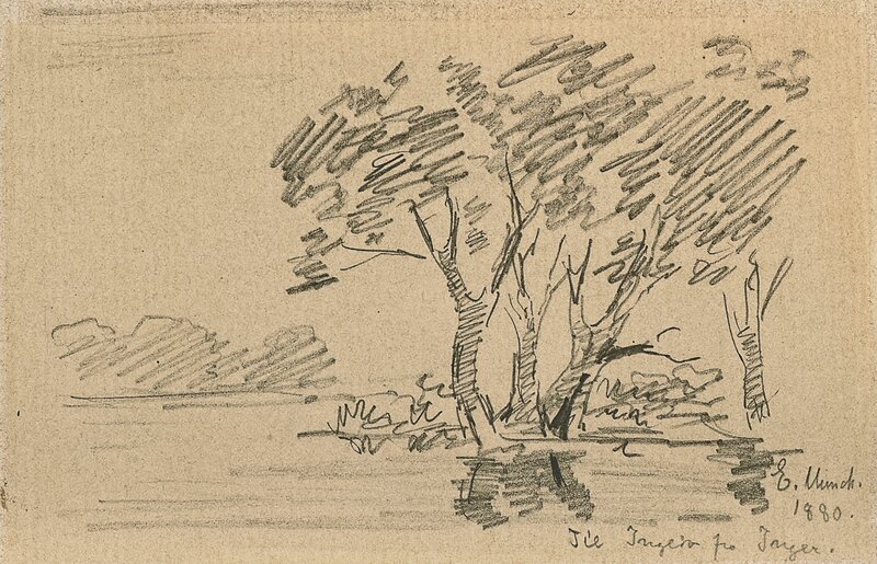 Landskap med trær 1880