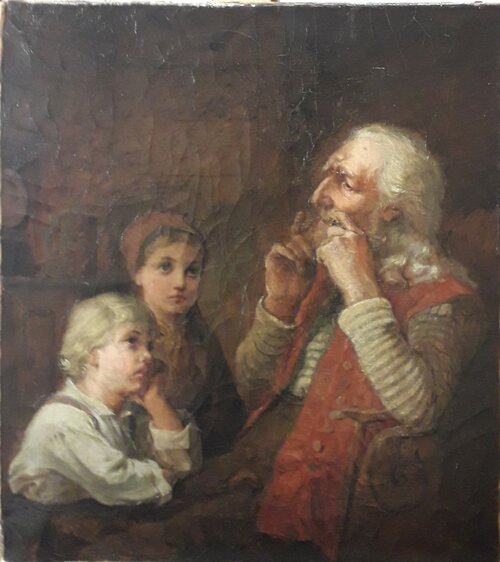 Bestefar spiller munnharpe 1874
