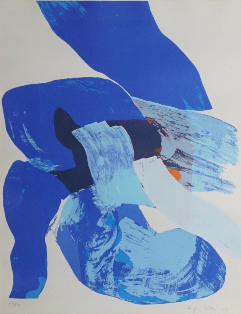 Sitter, Inger (1929-2015), Blått 1968
