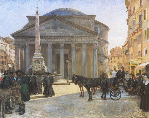 Fra Pantheon-plassen, Roma 1904