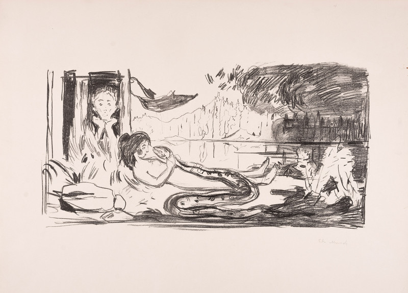 Munch, Edvard (1863-1944), Solgt som kat. 1: Skyen (1908-09)*