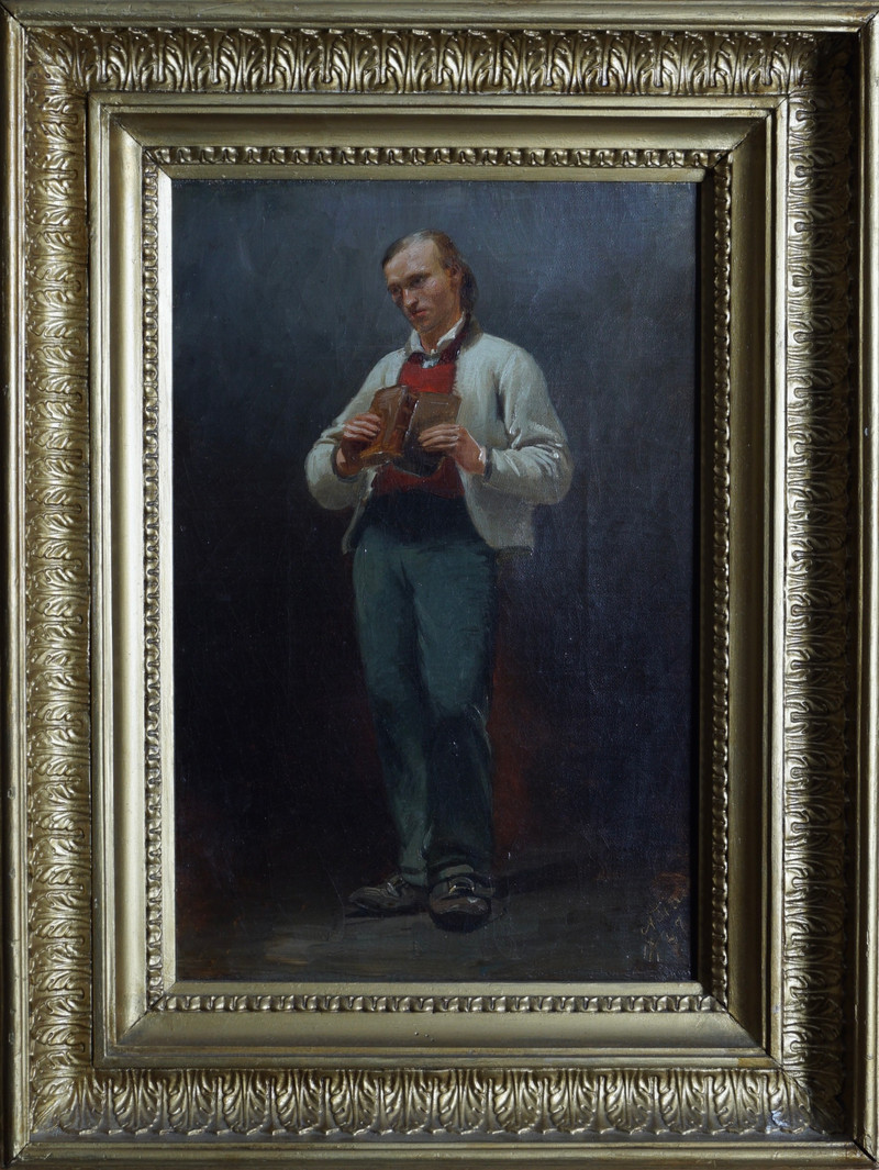 Tilskrevet Tidemand, Adolph (1814-1876), Studie etter Haugianerne 1847