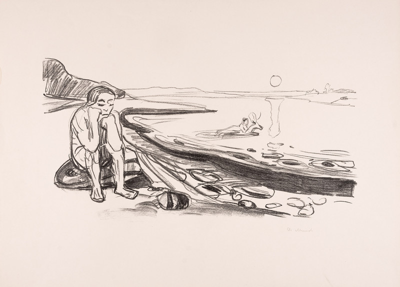 Munch, Edvard (1863-1944), Solgt som kat. 1: Omegas flukt (1908-09)*