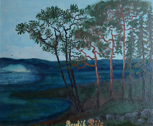 Riis, Bendik (1911-1988), Landskap med furutrær