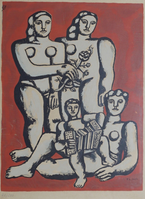 Les trois sœurs (fond rouge) (1954)