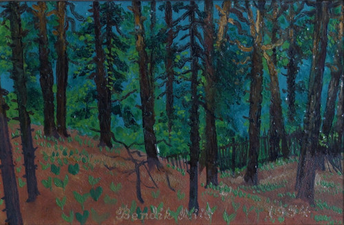 Riis, Bendik (1911-1988), Skogslandskap 1954