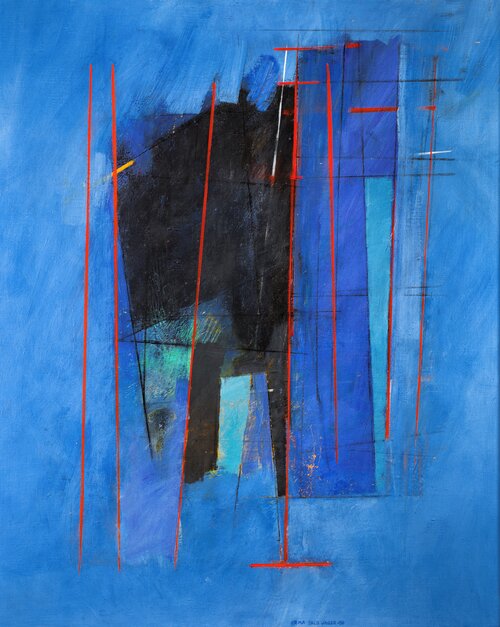 Jæger, Irma Salo, Fuge i blått 1990, 1990