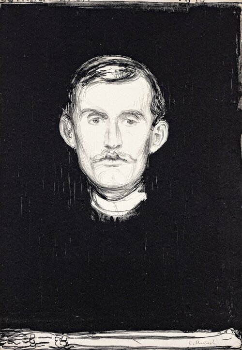 Munch, Edvard, Selvportrett, 1895