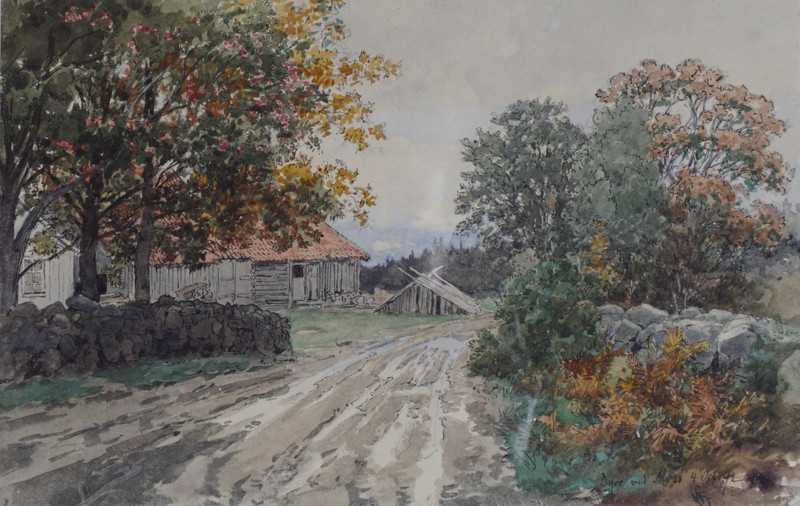 Gude, Hans Fredrik (1825-1903), Gårdsvei 1892