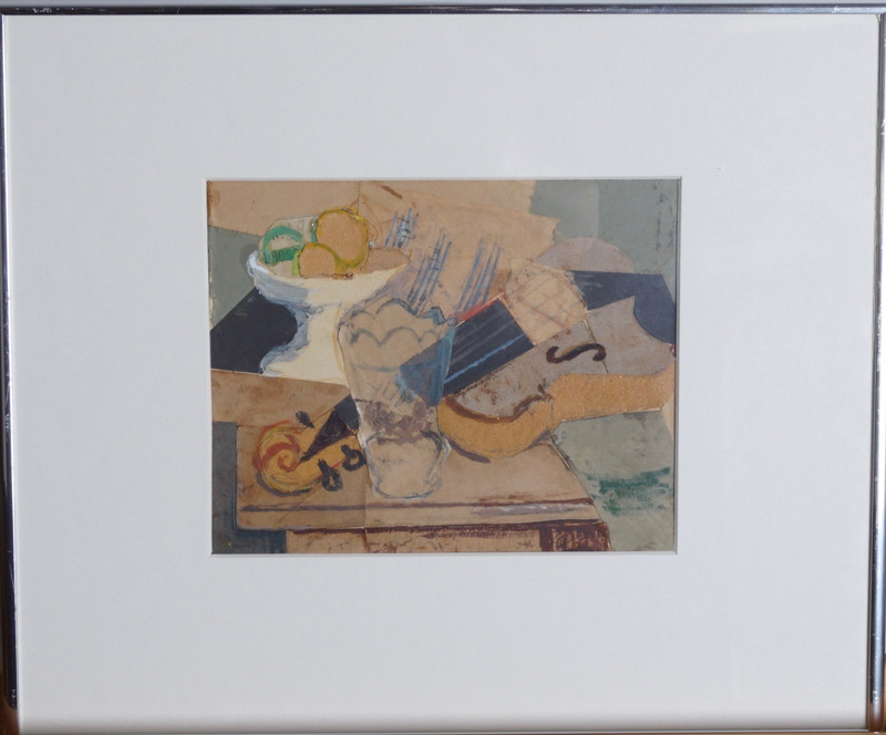 Storstein, Aage (1900-1983), Stilleben med fiolin 1928