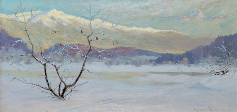 Wentzel, Gustav (1859-1927), Morgensol ved Vang