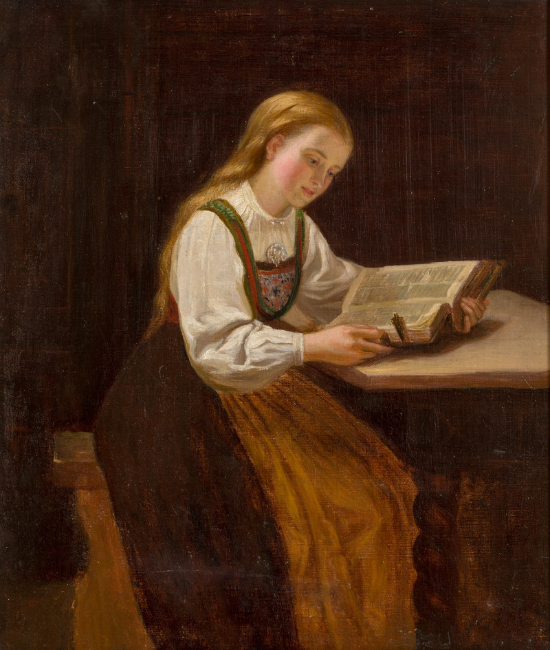 Tidemand, Adolph (1814-1876), Syneves søster, ant. 1870-årene