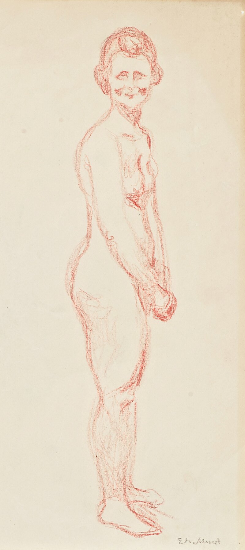 Standing red Nude