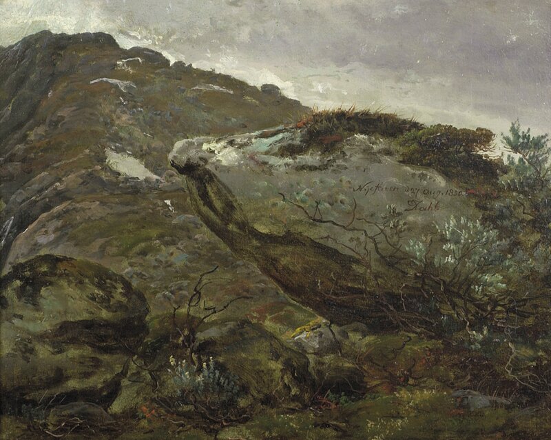 Stenstudie fra Nystuen på Filefjell 1850