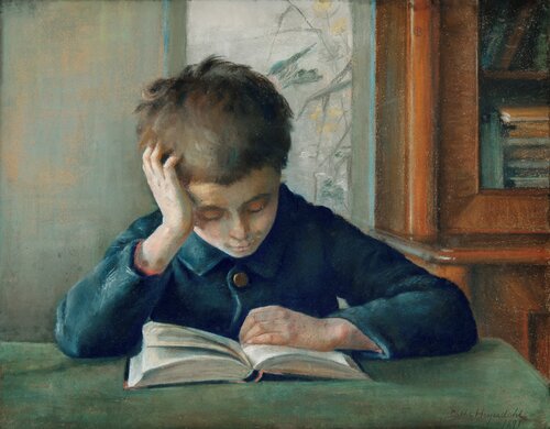 Lesende gutt 1891