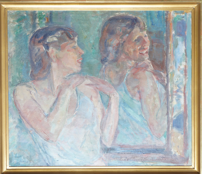 Onsager, Søren (1878-1946), Kvinne ved speil