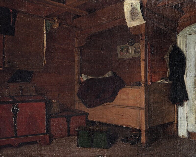 Interiør fra Opheim i Hardanger 1875